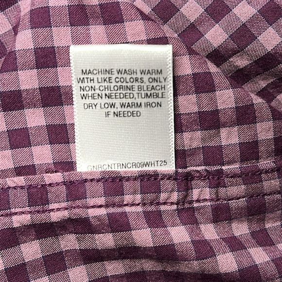 Row M Men's Purple Checkered Long Sleeve Button Down Shirt Size XL - Picture 7 of 8